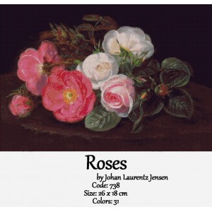 Roses by Johan Laurentz Jensen