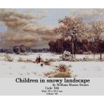 children-in-snowy-landscape-by-william-mason-brown